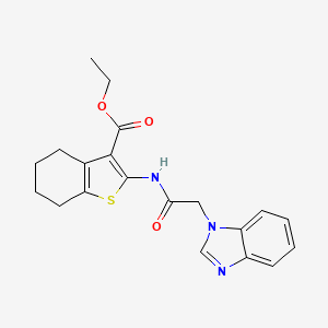 ethyl 2-[(1H-benzimidazol-1-ylacetyl)amino]-4,5,6,7-tetrahydro-1-benzothiophene-3-carboxylate