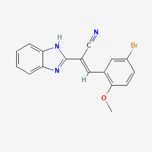 (2E)-2-(1H-benzimidazol-2-yl)-3-(5-bromo-2-methoxyphenyl)prop-2-enenitrile