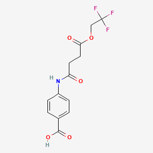 4-{[4-Oxo-4-(2,2,2-trifluoroethoxy)butanoyl]amino}benzoic acid