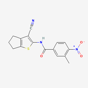 N-(3-cyano-5,6-dihydro-4H-cyclopenta[b]thiophen-2-yl)-3-methyl-4-nitrobenzamide