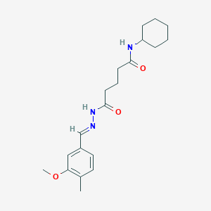 N-cyclohexyl-5-[(2E)-2-(3-methoxy-4-methylbenzylidene)hydrazinyl]-5-oxopentanamide