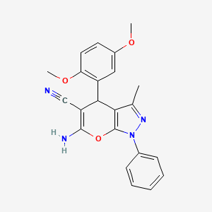 6-Amino-4-(2,5-dimethoxyphenyl)-3-methyl-1-phenyl-1,4-dihydropyrano[2,3-c]pyrazole-5-carbonitrile