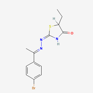 5-Ethyl-1,3-thiazolidine-2,4-dione 2-{[1-(4-bromophenyl)ethylidene]hydrazone}