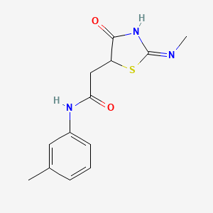 2-[(2Z)-2-(methylimino)-4-oxo-1,3-thiazolidin-5-yl]-N-(3-methylphenyl)acetamide