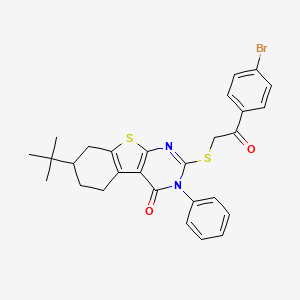 2-{[2-(4-bromophenyl)-2-oxoethyl]sulfanyl}-7-tert-butyl-3-phenyl-5,6,7,8-tetrahydro[1]benzothieno[2,3-d]pyrimidin-4(3H)-one