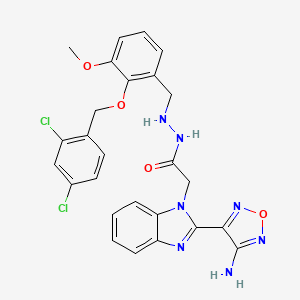 2-[2-(4-amino-1,2,5-oxadiazol-3-yl)-1H-benzimidazol-1-yl]-N'-{2-[(2,4-dichlorobenzyl)oxy]-3-methoxybenzyl}acetohydrazide