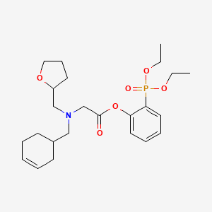 2-(diethoxyphosphoryl)phenyl N-(cyclohex-3-en-1-ylmethyl)-N-(tetrahydrofuran-2-ylmethyl)glycinate