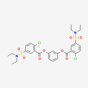 Benzene-1,3-diyl bis[2-chloro-5-(diethylsulfamoyl)benzoate]