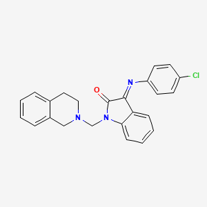 2H-Indol-2-one, 3-[(4-chlorophenyl)imino]-1-[(3,4-dihydro-2(1H)-isoquinolinyl)methyl]-1,3-dihydro-