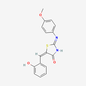 (2Z,5E)-5-(2-hydroxybenzylidene)-2-[(4-methoxyphenyl)imino]-1,3-thiazolidin-4-one