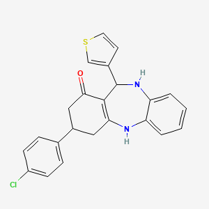 3-(4-chlorophenyl)-11-(3-thienyl)-2,3,4,5,10,11-hexahydro-1H-dibenzo[b,e][1,4]diazepin-1-one