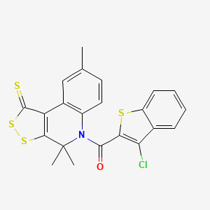 (3-chloro-1-benzothiophen-2-yl)(4,4,8-trimethyl-1-thioxo-1,4-dihydro-5H-[1,2]dithiolo[3,4-c]quinolin-5-yl)methanone