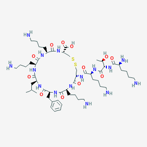 molecular formula C55H97N15O12S2 B115257 Endotoxin inhibitor CAS No. 147396-10-9