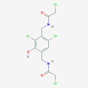 2-Chloro-N-({3,5-dichloro-4-[(2-chloroacetamido)methyl]-2-hydroxyphenyl}methyl)acetamide