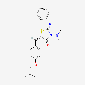 (2Z,5E)-3-(dimethylamino)-5-[4-(2-methylpropoxy)benzylidene]-2-(phenylimino)-1,3-thiazolidin-4-one