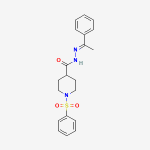 N'-[(1E)-1-phenylethylidene]-1-(phenylsulfonyl)piperidine-4-carbohydrazide