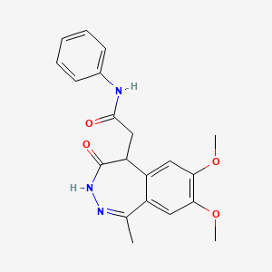 2-(7,8-dimethoxy-1-methyl-4-oxo-4,5-dihydro-3H-2,3-benzodiazepin-5-yl)-N-phenylacetamide