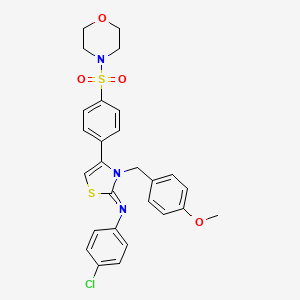 4-chloro-N-[(2Z)-3-(4-methoxybenzyl)-4-[4-(morpholin-4-ylsulfonyl)phenyl]-1,3-thiazol-2(3H)-ylidene]aniline