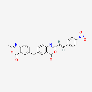 2-methyl-6-({2-[(E)-2-(4-nitrophenyl)ethenyl]-4-oxo-4H-3,1-benzoxazin-6-yl}methyl)-4H-3,1-benzoxazin-4-one