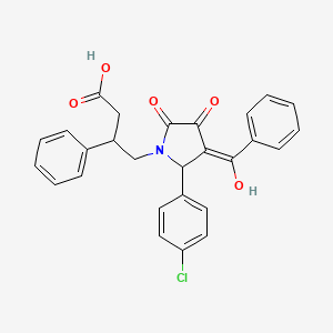 4-[2-(4-chlorophenyl)-4-hydroxy-5-oxo-3-(phenylcarbonyl)-2,5-dihydro-1H-pyrrol-1-yl]-3-phenylbutanoic acid