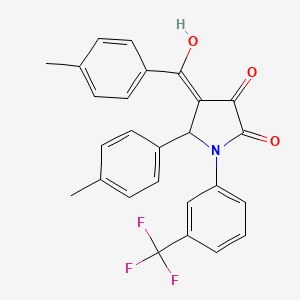 3-hydroxy-5-(4-methylphenyl)-4-[(4-methylphenyl)carbonyl]-1-[3-(trifluoromethyl)phenyl]-1,5-dihydro-2H-pyrrol-2-one