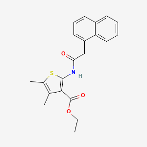 molecular formula C21H21NO3S B11525755 Ethyl 4,5-dimethyl-2-[(naphthalen-1-ylacetyl)amino]thiophene-3-carboxylate 