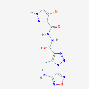 [1-(4-amino(1,2,5-oxadiazol-3-yl))-5-methyl(1,2,3-triazol-4-yl)]-N-[(4-bromo-1-methylpyrazol-3-yl)carbonylamino]carboxamide