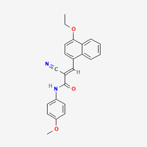 (2E)-2-cyano-3-(4-ethoxynaphthalen-1-yl)-N-(4-methoxyphenyl)prop-2-enamide