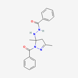 N'-(2-benzoyl-3,5-dimethyl-4H-pyrazol-3-yl)benzohydrazide