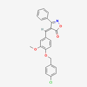 (4Z)-4-{4-[(4-chlorobenzyl)oxy]-3-methoxybenzylidene}-3-phenyl-1,2-oxazol-5(4H)-one