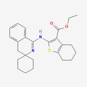 Ethyl 2-({2',4'-dihydro-1'H-spiro[cyclohexane-1,3'-isoquinolin]-1'-ylidene}amino)-4,5,6,7-tetrahydro-1-benzothiophene-3-carboxylate