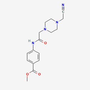 Benzoic acid, 4-[2-(4-cyanomethyl-1-piperazinyl)-1-oxoethyl]amino-, methyl ester