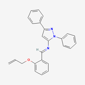 1,3-diphenyl-N-{(E)-[2-(prop-2-en-1-yloxy)phenyl]methylidene}-1H-pyrazol-5-amine