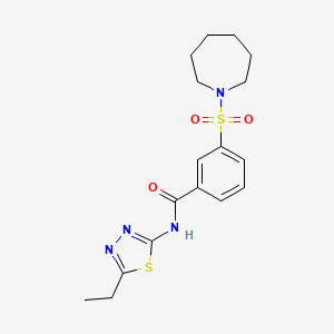 3-(azepan-1-ylsulfonyl)-N-(5-ethyl-1,3,4-thiadiazol-2-yl)benzamide