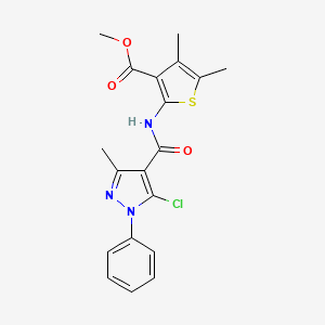 methyl 2-{[(5-chloro-3-methyl-1-phenyl-1H-pyrazol-4-yl)carbonyl]amino}-4,5-dimethylthiophene-3-carboxylate