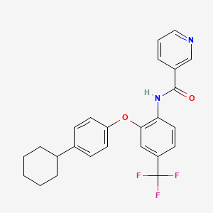 N-[2-(4-cyclohexylphenoxy)-4-(trifluoromethyl)phenyl]pyridine-3-carboxamide