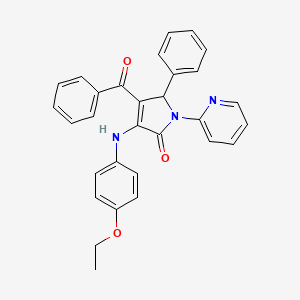 3-[(4-ethoxyphenyl)amino]-5-phenyl-4-(phenylcarbonyl)-1-(pyridin-2-yl)-1,5-dihydro-2H-pyrrol-2-one