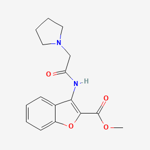 3-(2-Pyrrolidin-1-yl-acetylamino)-benzofuran-2-carboxylic acid methyl ester