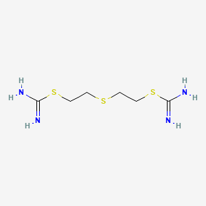 Sulfanediyldiethane-2,1-diyl dicarbamimidothioate