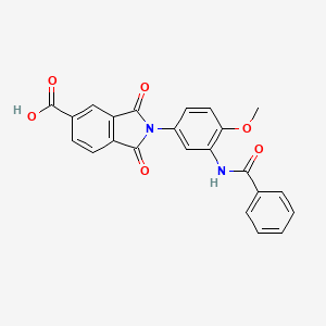 2-{4-methoxy-3-[(phenylcarbonyl)amino]phenyl}-1,3-dioxo-2,3-dihydro-1H-isoindole-5-carboxylic acid