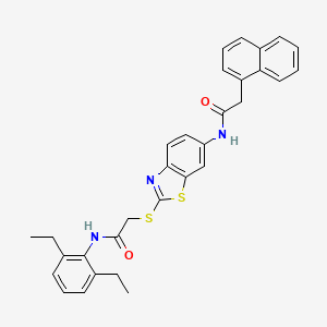 N-[2-({2-[(2,6-diethylphenyl)amino]-2-oxoethyl}sulfanyl)-1,3-benzothiazol-6-yl]-2-(naphthalen-1-yl)acetamide