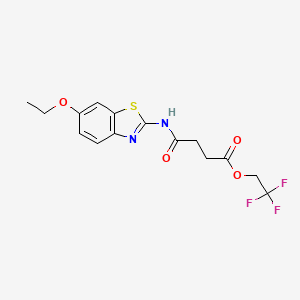 2,2,2-Trifluoroethyl 4-[(6-ethoxy-1,3-benzothiazol-2-yl)amino]-4-oxobutanoate