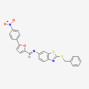 2-(benzylsulfanyl)-N-{(E)-[5-(4-nitrophenyl)furan-2-yl]methylidene}-1,3-benzothiazol-6-amine