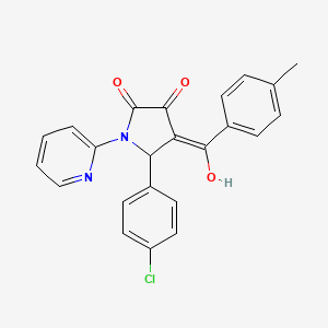 5-(4-chlorophenyl)-3-hydroxy-4-[(4-methylphenyl)carbonyl]-1-(pyridin-2-yl)-1,5-dihydro-2H-pyrrol-2-one