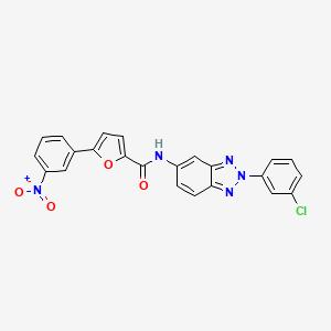 N-[2-(3-chlorophenyl)-2H-benzotriazol-5-yl]-5-(3-nitrophenyl)furan-2-carboxamide