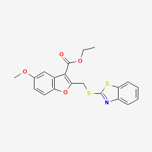 Ethyl 2-[(1,3-benzothiazol-2-ylsulfanyl)methyl]-5-methoxy-1-benzofuran-3-carboxylate