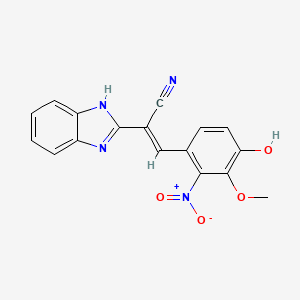 2-(1H-Benzoimidazol-2-yl)-3-(4-hydroxy-3-methoxy-2-nitro-phenyl)-acrylonitrile