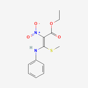 ethyl (2E)-3-(methylsulfanyl)-2-nitro-3-(phenylamino)prop-2-enoate