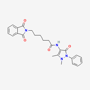 N-(1,5-dimethyl-3-oxo-2-phenyl-2,3-dihydro-1H-pyrazol-4-yl)-6-(1,3-dioxo-1,3-dihydro-2H-isoindol-2-yl)hexanamide