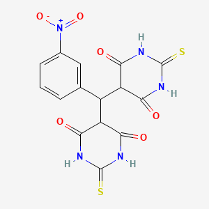 5,5'-[(3-nitrophenyl)methanediyl]bis(2-thioxodihydropyrimidine-4,6(1H,5H)-dione)